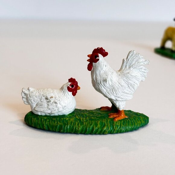 Vtg Bullyland Springtime Animals Figurines Lot Chicks Chickens Lamb Ham Germany - Picture 6 of 13